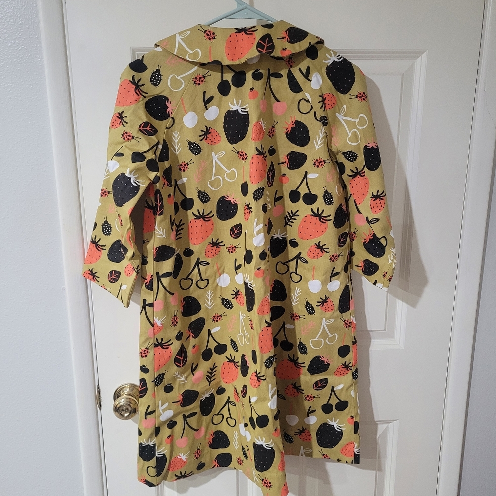 Nooworks Strawberries By Jordan Sondler Shelley Coat Xs - Picture 2 of 6